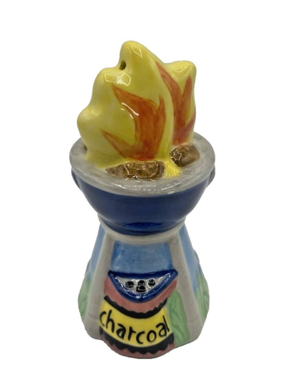 Vintage BBQ Charcoal Grill Salt or Pepper Shaker Single Novelty Retro Kitchen
